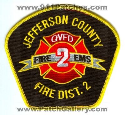 Jefferson County Fire District 2 Quilcene (Washington)
Scan By: PatchGallery.com
Keywords: co. dist. number no. #2 department dept. qvfd volunteer ems