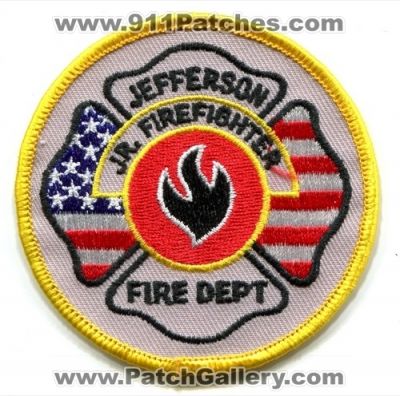 Jefferson Fire Department Junior FireFighter (UNKNOWN STATE)
Scan By: PatchGallery.com
Keywords: dept. jr.