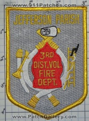 Jefferson Parish 3rd District Volunteer Fire Department (Louisiana)
Thanks to swmpside for this picture.
Keywords: dist. vol. dept.