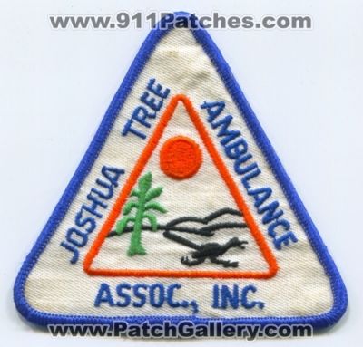 Joshua Tree Ambulance Association Inc (California)
Scan By: PatchGallery.com
Keywords: ems assoc. inc.