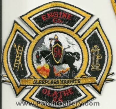 Olathe Fire Department Engine Company 54 (Kansas)
Thanks to Mark Hetzel Sr. for this scan.
Keywords: dept. co. station sleepless knights