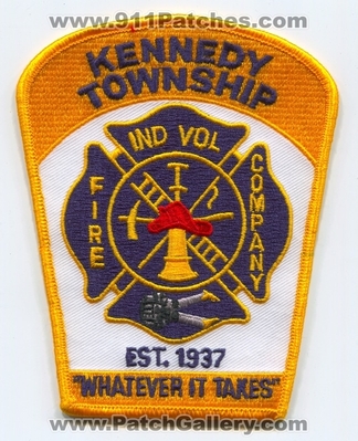 Kennedy Township Independent Volunteer Fire Company Patch (Pennsylvania)
Scan By: PatchGallery.com
Keywords: twp. ind. vol. co. department dept. whatever it takes