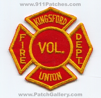 Kingsford Union Volunteer Fire Department Patch (Indiana)
Scan By: PatchGallery.com
Keywords: vol. dept.