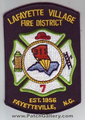 Lafayette Village Fire District 7 (North Carolina)
Thanks to Dave Slade for this scan.
Keywords: fayetteville