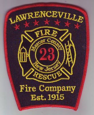Lawrenceville Fire Rescue Company 23 (New Jersey)
Thanks to Dave Slade for this scan.
County: Mercer
