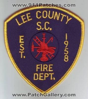 Lee County Fire Department (South Carolina)
Thanks to Dave Slade for this scan.
Keywords: dept. s.c.