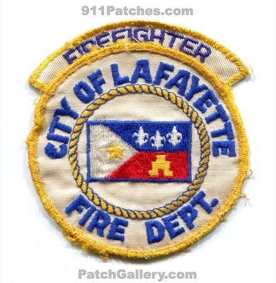 Lafayette Fire Department Firefighter Patch (Louisiana)
Scan By: PatchGallery.com
Keywords: city of dept.