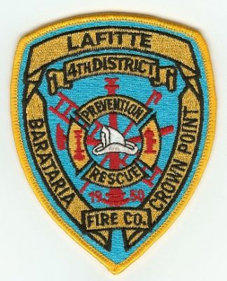 Lafitte Barataria Crown Point Fire Co
Thanks to PaulsFirePatches.com for this scan.
Keywords: louisiana company 4th district rescue