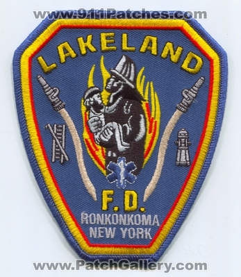 Lakeland Fire Department Ronkonkoma Patch (New York)
Scan By: PatchGallery.com
Keywords: dept. f.d.