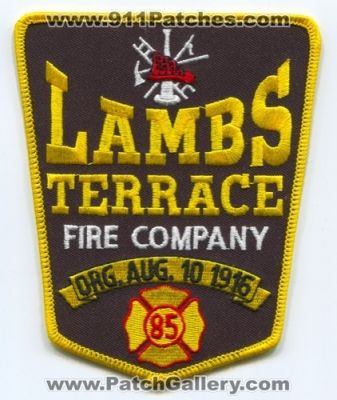 Lambs Terrace Fire Company 85 (New Jersey)
Scan By: PatchGallery.com
Keywords: co.