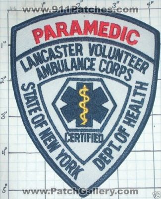 Lancaster Volunteer Ambulance Corps Paramedic (New York)
Thanks to swmpside for this picture.
Keywords: ems certified state of dept. department health
