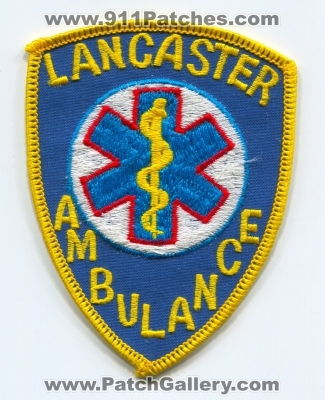 Lancaster Ambulance Patch (UNKNOWN STATE)
Scan By: PatchGallery.com
Keywords: ems emergency medical services emt paramedic