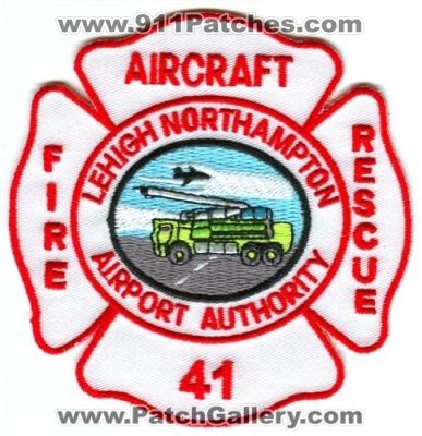 Lehigh Northampton Airport Authority Aircraft Fire Rescue 41 Patch (Pennsylvania)
Scan By: PatchGallery.com
Keywords: department dept. firefighter firefighting arff cfr crash