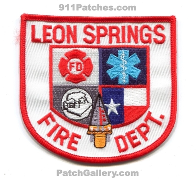 Leon Springs Fire Department Patch (Texas)
Scan By: PatchGallery.com
Keywords: dept. fd