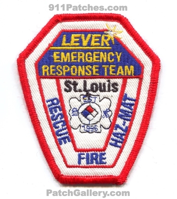 Lever Soap Factory Saint Louis Emergency Response Team ERT Fire Rescue HazMat Patch (Missouri)
Scan By: PatchGallery.com
Keywords: st. e.r.t. haz-mat hazardous materials industrial plant est. 1996