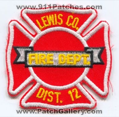 Lewis County Fire District 12 (Washington)
Scan By: PatchGallery.com
Keywords: co. dist. number no. #12 department dept.