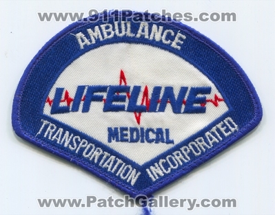 Lifeline Medical Ambulance Transportation Incorporated EMS Patch (UNKNOWN STATE)
Scan By: PatchGallery.com
Keywords: inc. emergency medical services e.m.s.