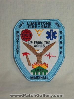 Limestone Volunteer Fire Department (West Virginia)
Thanks to Walts Patches for this picture.
Keywords: vol. dept. lvfd marshall ems protect serve up from the ashes