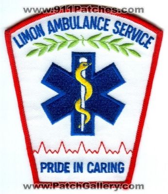 Limon Ambulance Service Patch (Colorado)
[b]Scan From: Our Collection[/b]
Keywords: ems