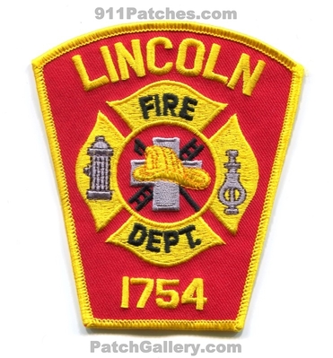 Lincoln Fire Department Patch (Massachusetts)
Scan By: PatchGallery.com
Keywords: dept. 1754