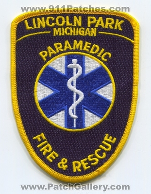 Lincoln Park Fire and Rescue Department Paramedic Patch (Michigan)
Scan By: PatchGallery.com
Keywords: & dept. ems