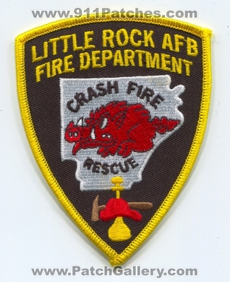 Little Rock Air Force Base AFB Fire Department Crash Rescue CFR USAF Military Patch (Arkansas)
Scan By: PatchGallery.com
Keywords: a.f.b. dept. c.f.r. u.s.a.f. arff a.r.f.f. aircraft airport firefighter firefighting