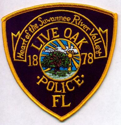 Live Oak Police
Thanks to EmblemAndPatchSales.com for this scan.
Keywords: florida