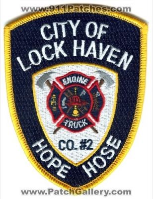 Lock Haven Fire Hope Hose Engine Truck Company Number 2 (Pennsylvania)
Scan By: PatchGallery.com
Keywords: city of co. #2