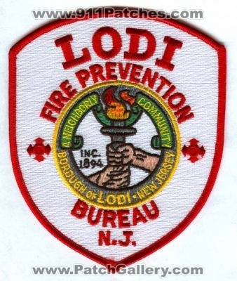 Lodi Fire Prevention Bureau Patch (New Jersey)
[b]Scan From: Our Collection[/b]
