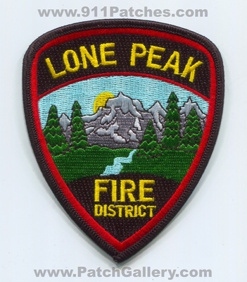 Lone Peak Fire District Patch (Utah)
Scan By: PatchGallery.com
Keywords: dist. department dept.