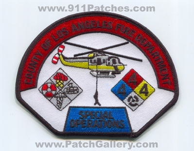 Los Angeles County Fire Department Special Operations Patch (California)
Scan By: PatchGallery.com
Keywords: Dept. LACoFD L.A.Co.F.D. Ops Helicopter