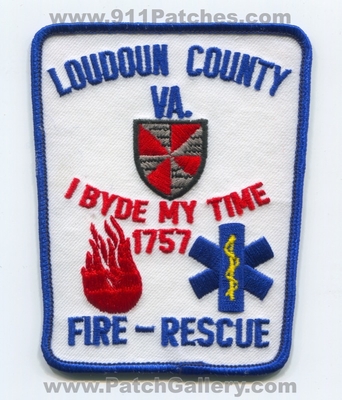 Loudoun County Fire Rescue Department Patch (Virginia)
Scan By: PatchGallery.com
Keywords: co. dept. i byde my time 1757
