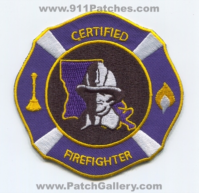 Louisiana State Certified Firefighter Patch (Louisiana)
Scan By: PatchGallery.com
Keywords: licensed registered ff fire department dept.