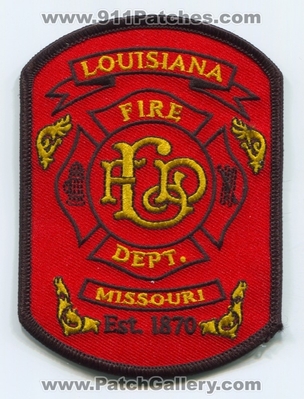 Louisiana Fire Department Patch (Missouri)
Scan By: PatchGallery.com
Keywords: dept. est. 1870