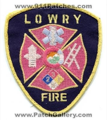 Lowry AFB Fire Department Patch (Colorado)
[b]Scan From: Our Collection[/b]
Keywords: air force base dept. usaf military