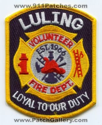 Luling Volunteer Fire Department (Louisiana)
Scan By: PatchGallery.com
Keywords: dept. loyal to our duty