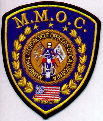 M.M.O.C. Municipal Motorcycle Officers of California
Thanks to EmblemAndPatchSales.com for this scan.
Keywords: police sheriff mmoc