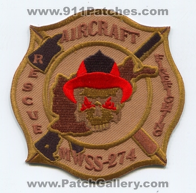 Marine Wing Support Squadron MWSS-274 Aircraft Rescue Firefighting ARFF Fire Department USMC Military Patch (North Carolina)
Scan By: PatchGallery.com
Keywords: firefighter crash cfr airport dept. corps air station mcas cherry points skull