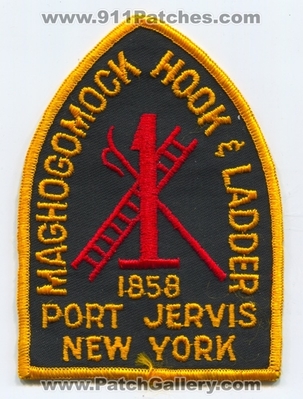 Maghogomock Hook and Ladder 1 Fire Department Port Jervis Patch (New York)
Scan By: PatchGallery.com
Keywords: & dept. 1858