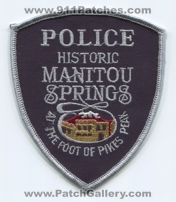 Manitou Springs Police Department Patch (Colorado)
Scan By: PatchGallery.com
Keywords: dept. historic at the foot of pikes peak