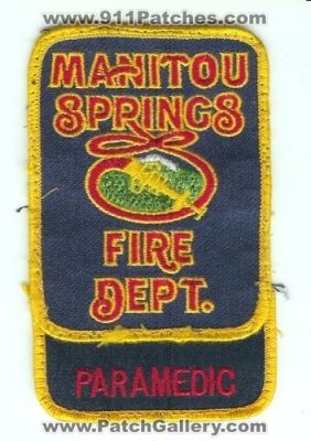 Manitou Springs Fire Department Paramedic (Colorado)
Thanks to Jack Bol for this scan.
Keywords: dept.