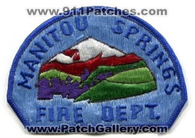 Manitou Springs Fire Department Patch (Colorado)
[b]Scan From: Our Collection[/b]
Keywords: dept.