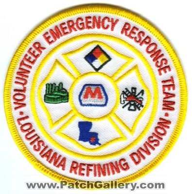 Marathon Petroleum Volunteer Emergency Response Team Patch (Louisiana)
[b]Scan From: Our Collection[/b]
Keywords: fire refining division