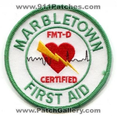 Marbletown First Aid Unit FMT-D Certified (New York)
Scan By: PatchGallery.com
Keywords: ems emt