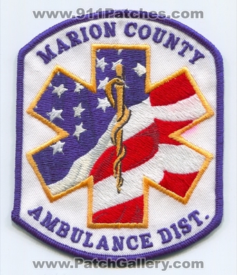 Marion County Ambulance District EMS Patch (Missouri)
Scan By: PatchGallery.com
Keywords: co. dist. emergency medical services emt paramedic
