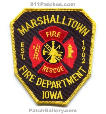 Marshalltown Fire Rescue Department Patch (Iowa)
Scan By: PatchGallery.com
Keywords: dept. est. 1902
