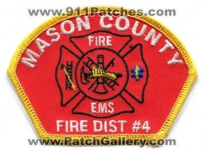 Mason County Fire District 4 (Washington)
Scan By: PatchGallery.com
Keywords: co. dist. number no. #4 department dept. ems