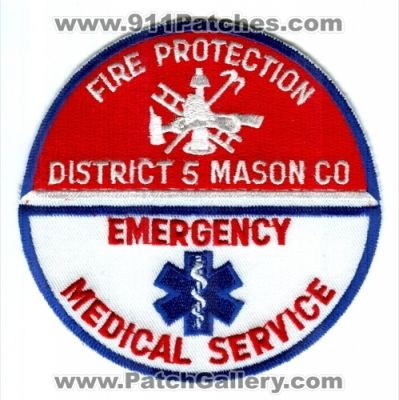 Mason County Fire District 5 Emergency Medical Service (Washington)
Scan By: PatchGallery.com
Keywords: co. dist. number no. #5 department dept. ems