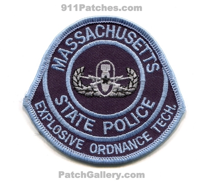 Massachusetts State Police Explosive Ordnance Technician Bomb Squad Patch (Massachusetts)
Scan By: PatchGallery.com
Keywords: highway patrol eod