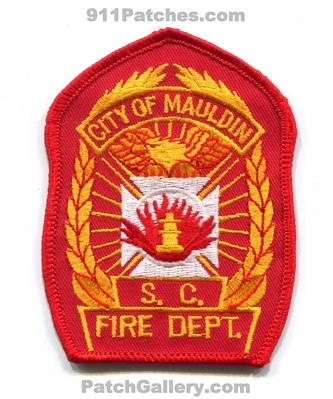 Mauldin Fire Department Patch (South Carolina)
Scan By: PatchGallery.com
Keywords: city of dept. s.c.